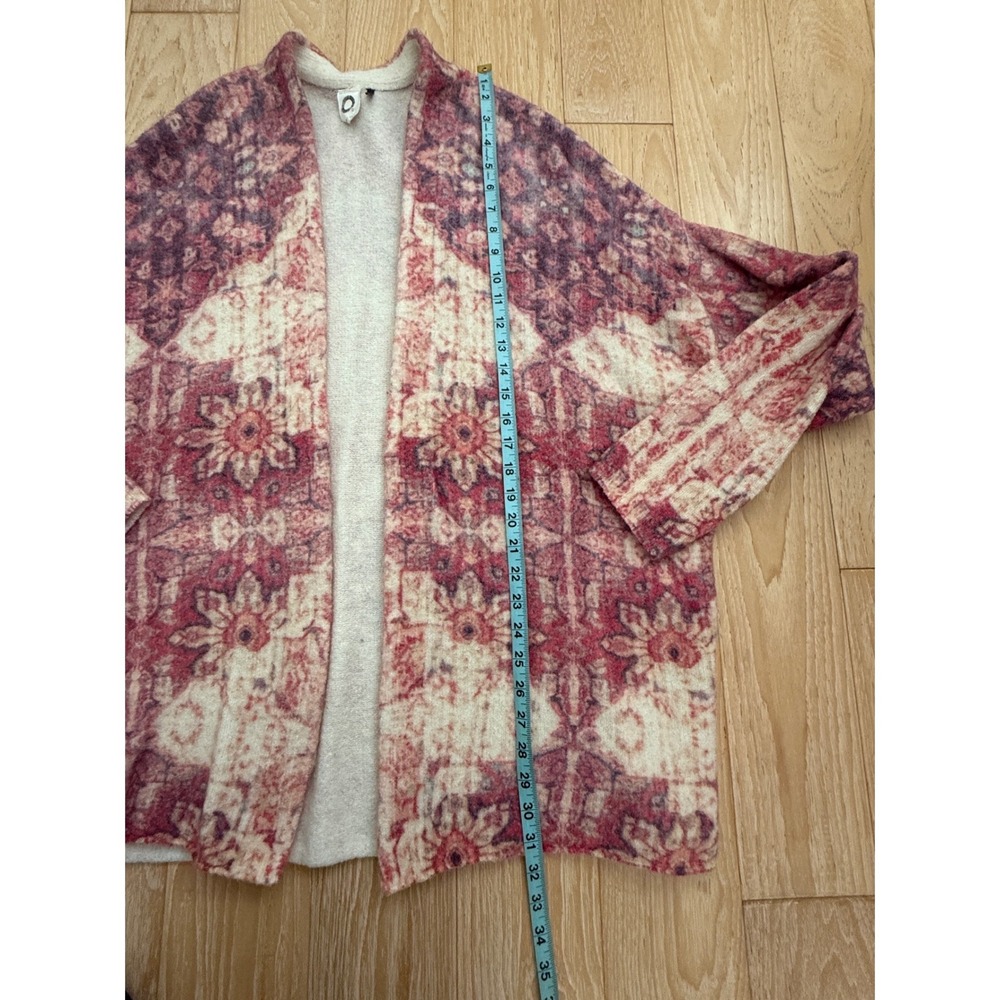 ANTHROPOLOGIE Women Wool Alpaca Floral Open Cardigan Size Extra Large Boho Cozy - Picture 4 of 8